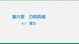 沪粤版八年物理下册课时作业 6.3　重力 练习课件