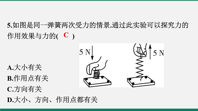 沪粤版八年物理下册课时作业 6.1 怎样认识力 练习课件06