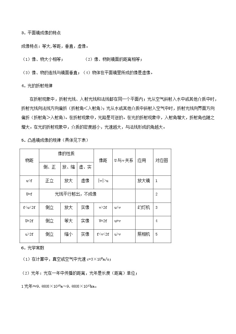 备战2021 中考物理专题复习 专题45 声光学计算类中考问题02