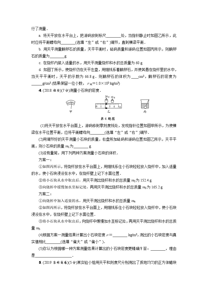 中考物理专题复习 专项突破一 特殊方法测物质的密度(含解析)第3页