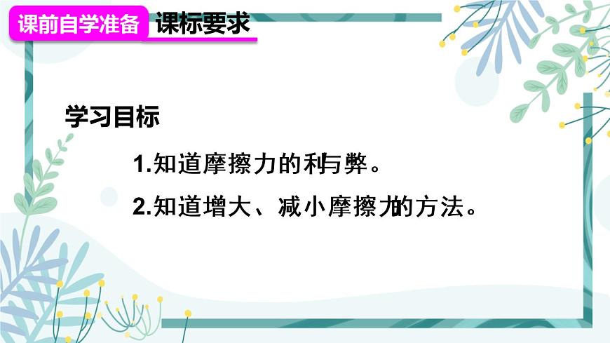 人教版八年級物理下冊 第八章 第三節(jié) 摩擦力 2摩擦力的綜合應用第2頁