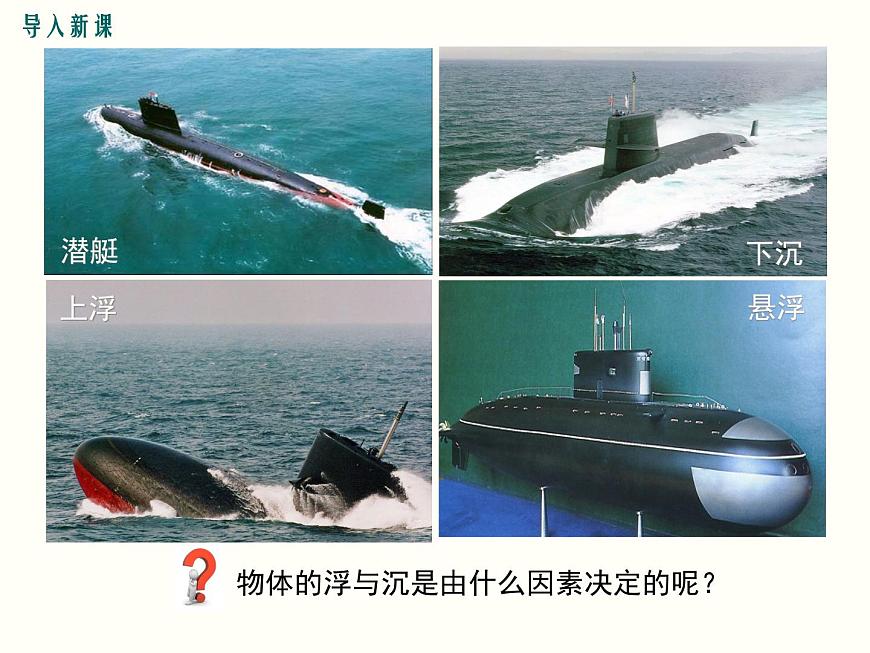 人教版八年級物理下冊：第十章 浮力 10.3 第1課時 物體的沉浮條件 課件第2頁
