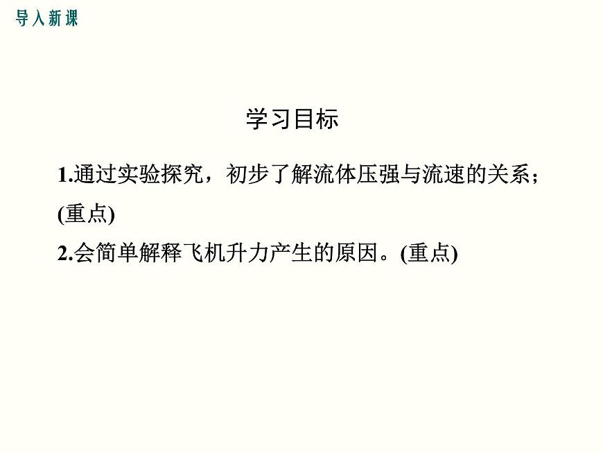 人教版八年級物理下冊：第九章 壓強  9.4 流體壓強與流速的關(guān)系 課件第3頁