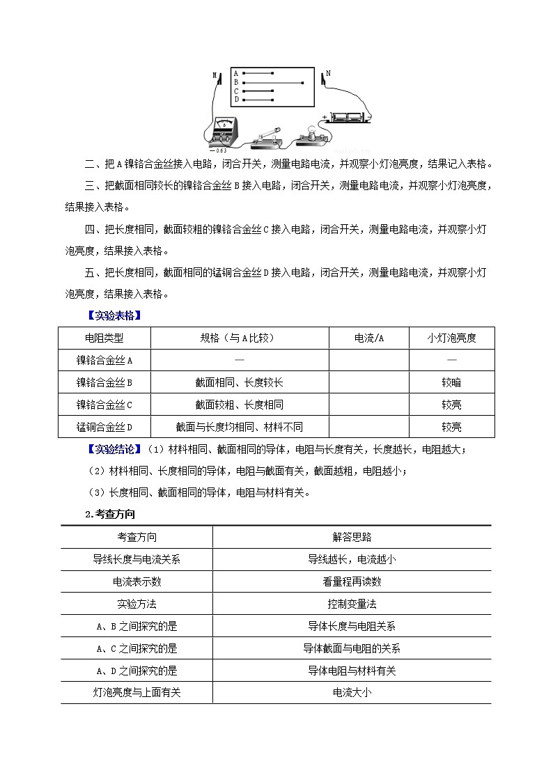 2021年中考物理二轮专题复习 专题4.3 实验探究题(电学)(解析版)02