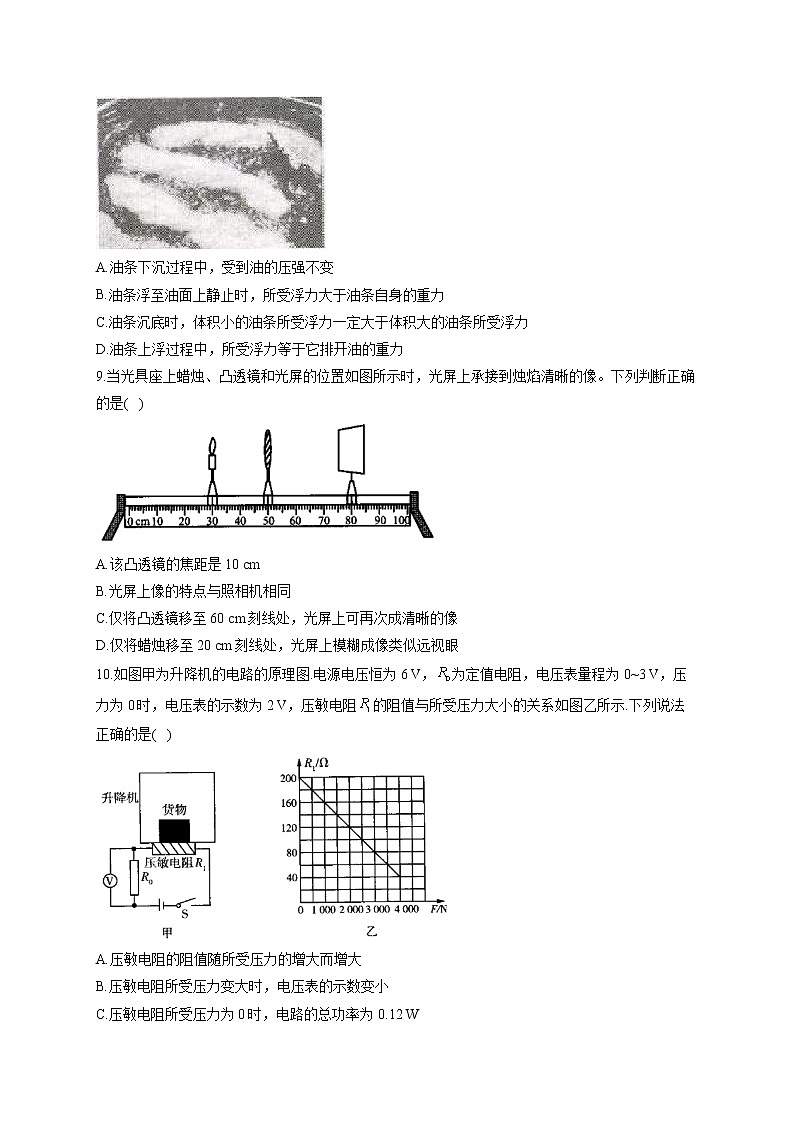 2021届中考物理仿真模拟卷 山西地区专用第3页