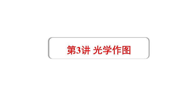 2021年中考物理总复习:第3讲《光学作图》课件01