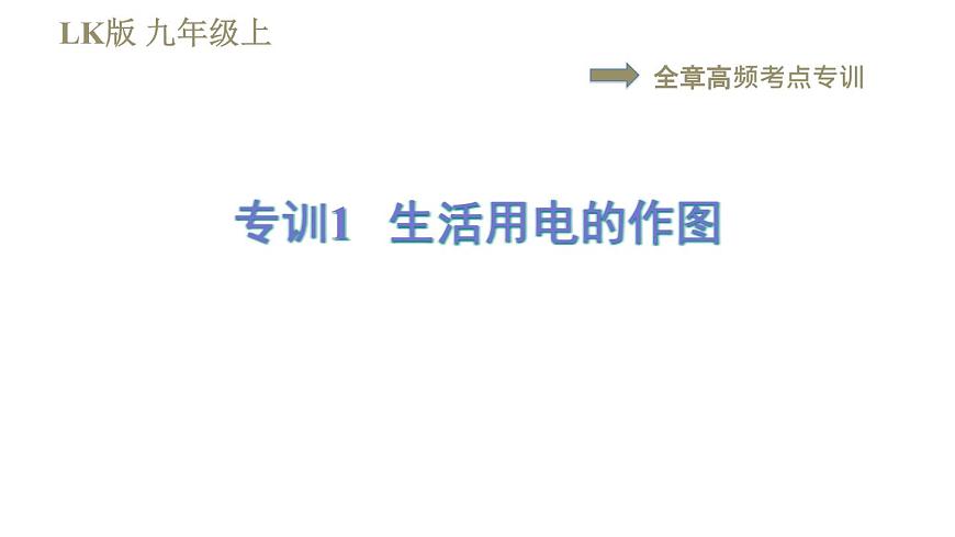魯科版九年級上冊物理課件 第15章 全章高頻考點專訓 專訓1 生活用電的作圖第1頁