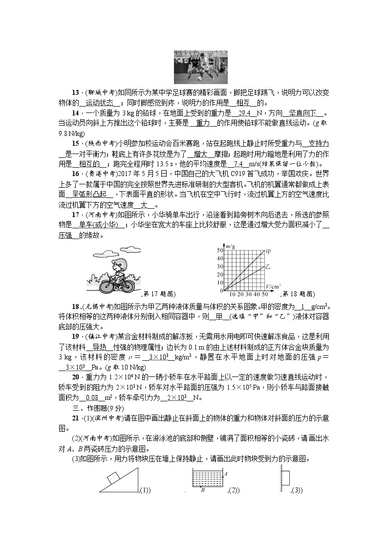 2018年春人教版八年级下册物理期中综合能力测试题（含答案）03