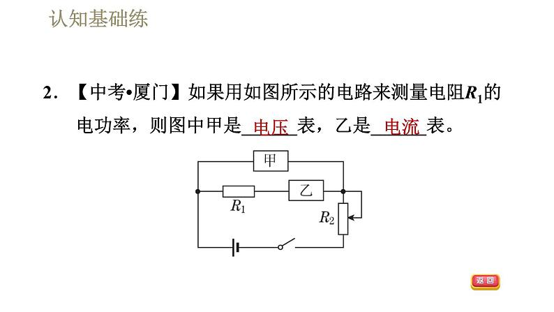 人教版九年级全一册物理习题课件 第18章 18.3测量小灯泡的电功率第6页