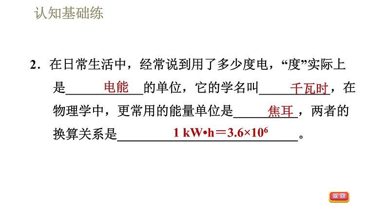 人教版九年级全一册物理习题课件 第18章 18.1电能 电功05