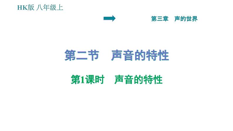 沪科版八年级上册物理习题课件 第3章 3.2.1 声音的特性01