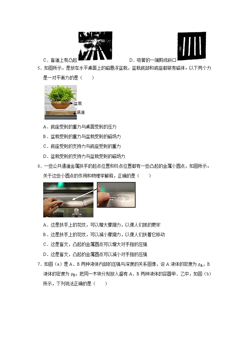 辽宁省本溪市2020-2021学年八年级下学期期末考试物理模拟题(一)(word版 含答案)02