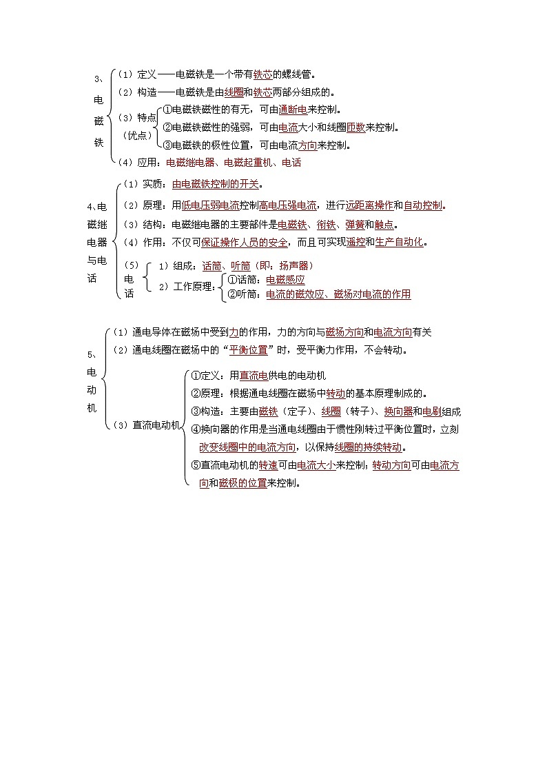 2020中考人教版物理 专题复习 教案:《电与磁》复习(1)03