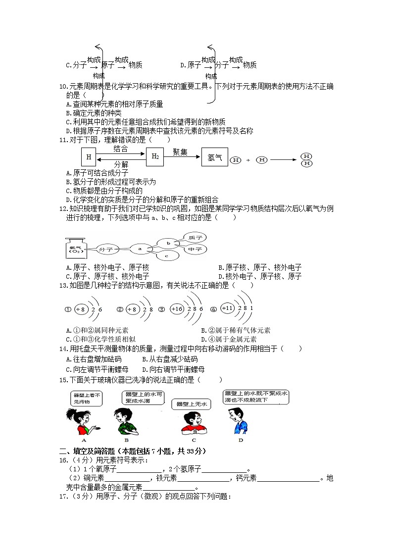 鲁教版化学九年级上册 第二单元 单元检测试卷 有答案02