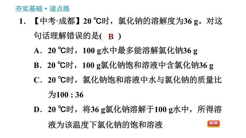 鲁教版五四制九年级化学(全一册)课件 第1单元 1.3 物质的溶解性03