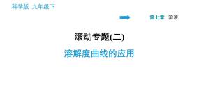 科学版九年级下册化学课件 第7章 滚动专题(二) 溶解度曲线的应用
