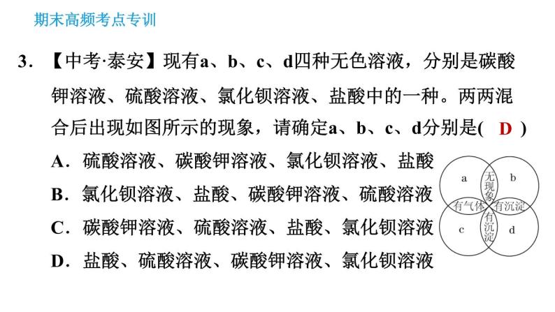 科学版九年级下册化学课件 期末专训 专训4 物质间的反应关系05