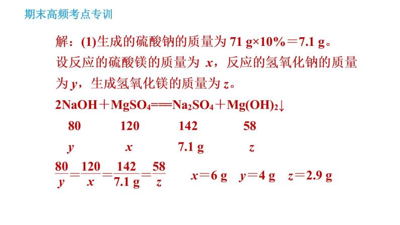 科学版九年级下册化学 期末专训 习题课件06