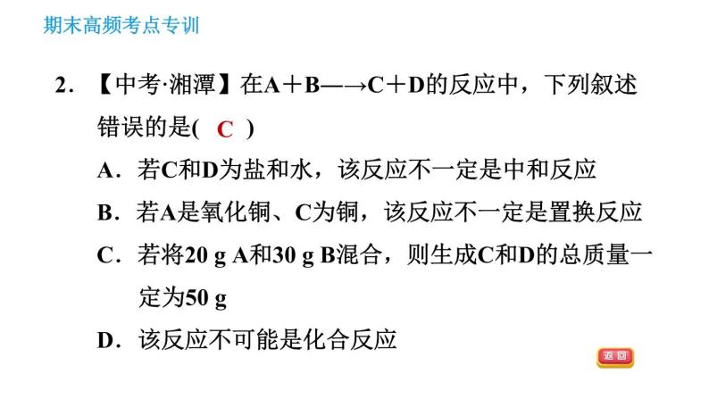 科学版九年级下册化学 期末专训 习题课件04