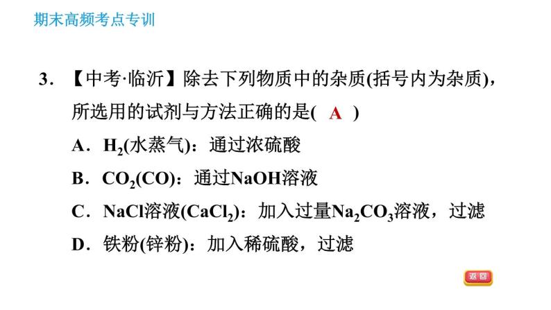 科学版九年级下册化学 期末专训 习题课件06