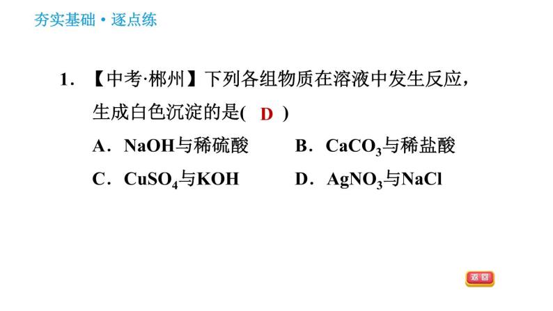 科学版九年级下册化学课件 第8章 8.4.2 盐的化学性质和复分解反应发生的条件03