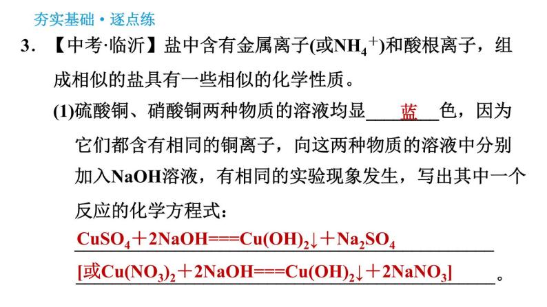 科学版九年级下册化学课件 第8章 8.4.2 盐的化学性质和复分解反应发生的条件06