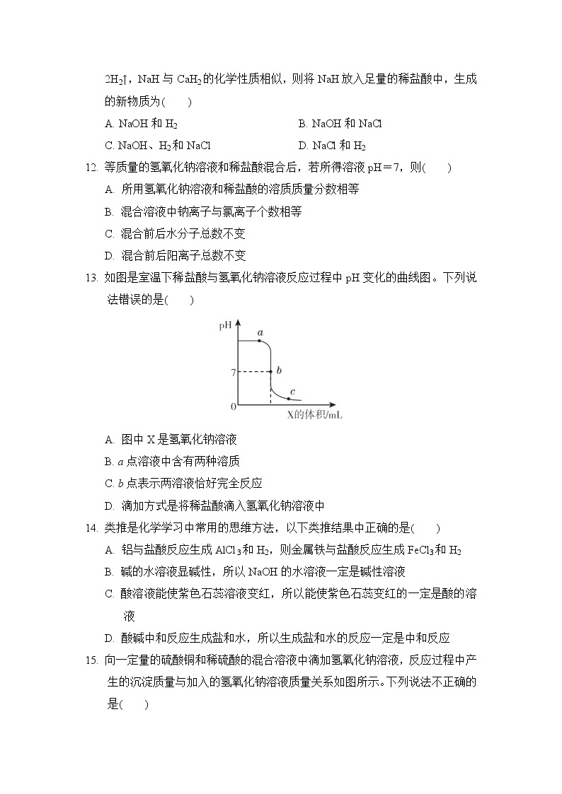 人教版九年级下册化学 第十单元达标检测卷03