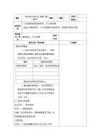 沪教版 (上海)九年级第一学期4.1 燃烧与灭火学案