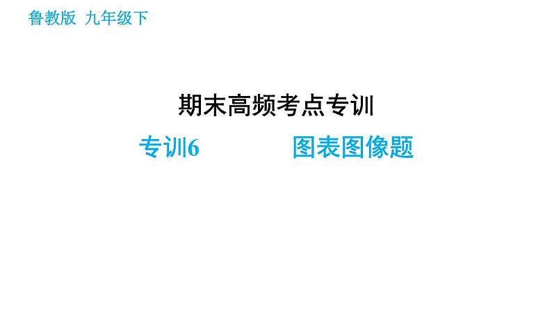 鲁教版九年级下册化学课件 期末高频考点专训 专训6 图表图像题第1页