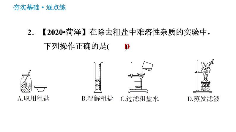 鲁教版九年级下册化学课件 第8单元 到实验室去:粗盐中难溶性杂质的去除0第4页