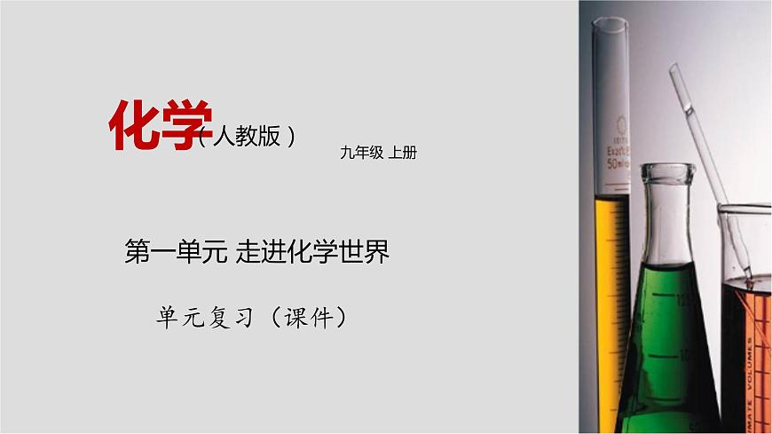 第一單元 走進化學(xué)世界（單元復(fù)習(xí)課件）第1頁