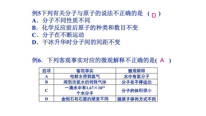 人教版九年级化学(上)第三单元专题复习《物质构成的奥秘》教学课件第7页