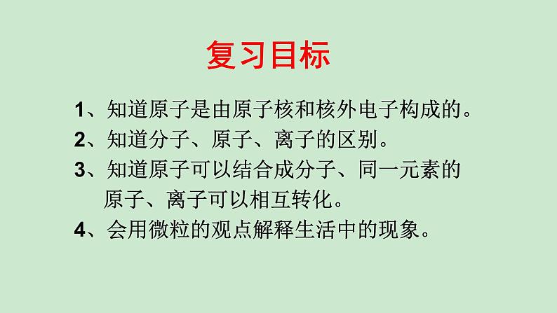 人教版九年级化学(上)第三单元《物质构成的奥秘》单元复习课件第2页