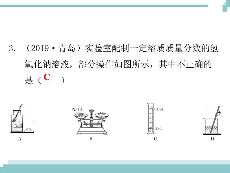 中考化学考点复习课件:考点10 溶液04