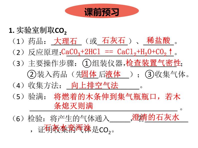 人教版九年级化学上册：第六单元 实验活动2 二氧化碳的实验室制取与性质-课件03