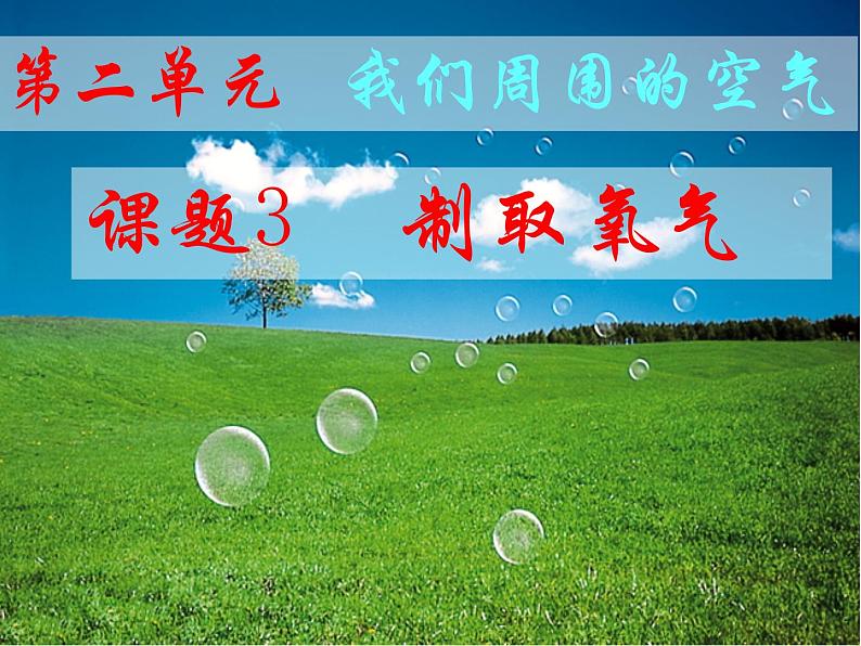 人教版九年级化学上册:第二单元 课题3 制取氧气-课件01
