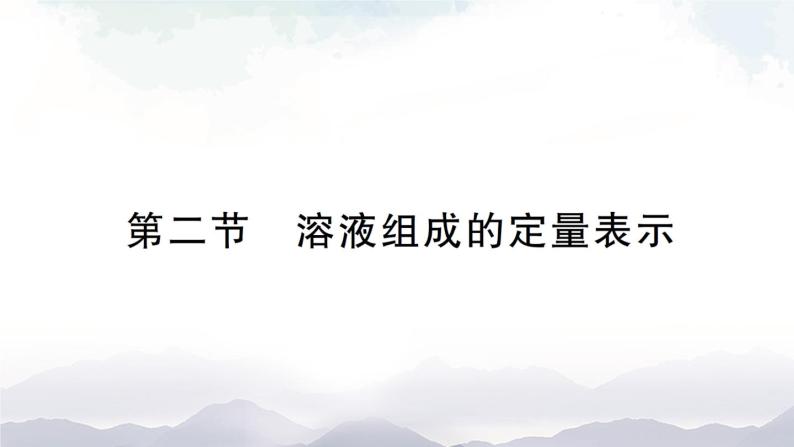 鲁教版化学九上3.2《溶液组成的定量表示》 授课课件+作业课件+视频素材01