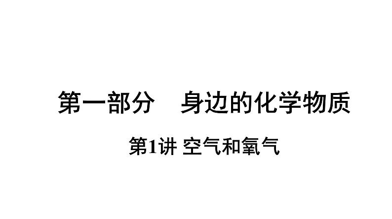 九年级化学中考专题复习课件《空气和氧气》(共51张PPT)第1页