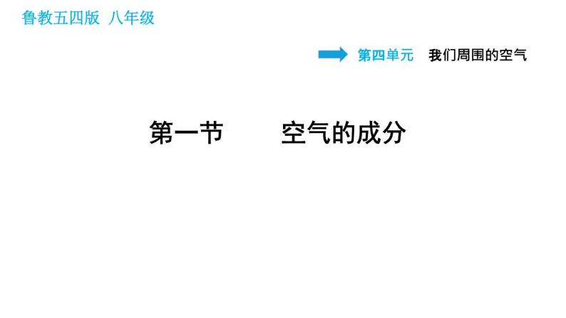 鲁教五四版八年级化学 第4单元 习题课件01