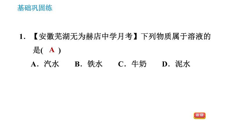 人教版九年级上册化学 第9单元 9.1.1 溶液及其组成 课件第3页