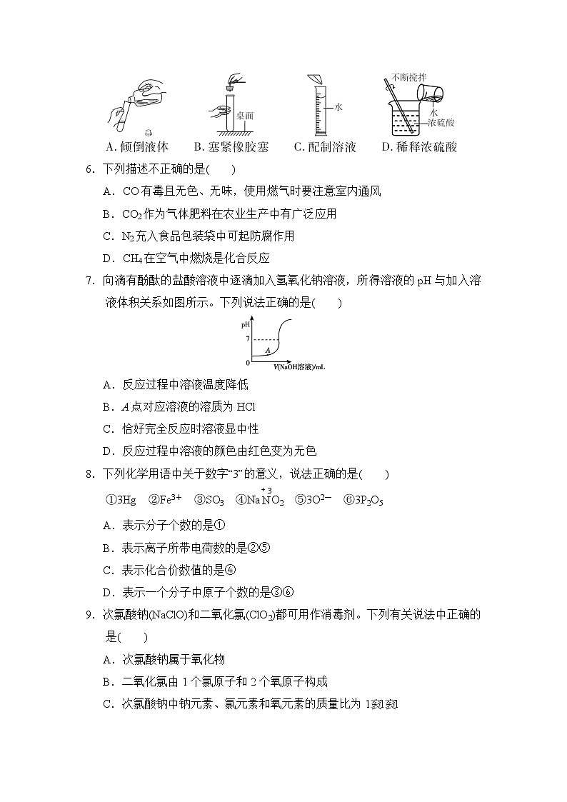 沪教版九年级下册化学 综合能力测试卷(三)第2页