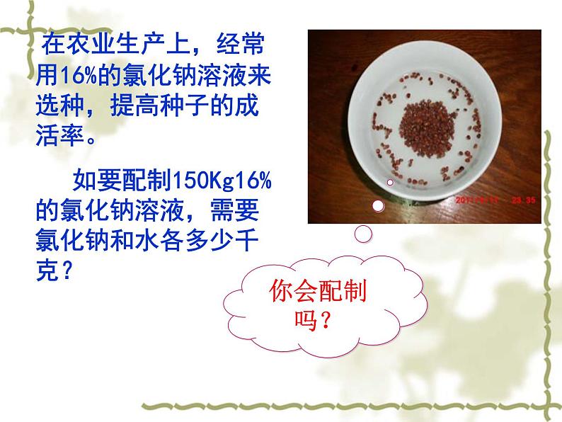 沪教版初中化学九年级下册 6.2 溶液组成的表示 课件02