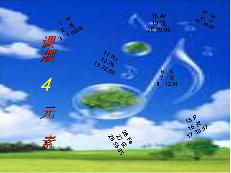 鲁教版九年级化学上册 2.4 元素课件PPT第1页