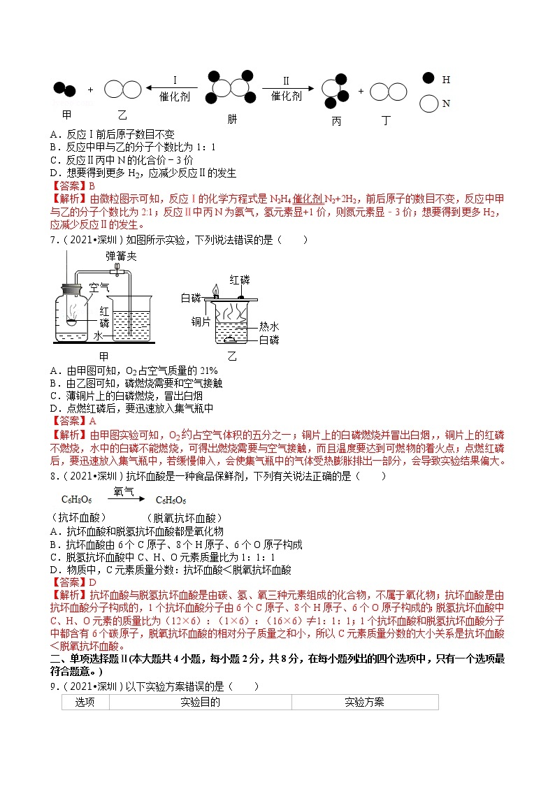 2021广东省深圳市中考化学试卷解析02