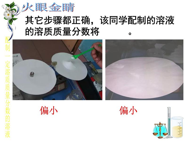 鲁教版九年级化学上册 第3单元 到实验室去:配制一定溶质质量分数的溶液课件PPT第7页