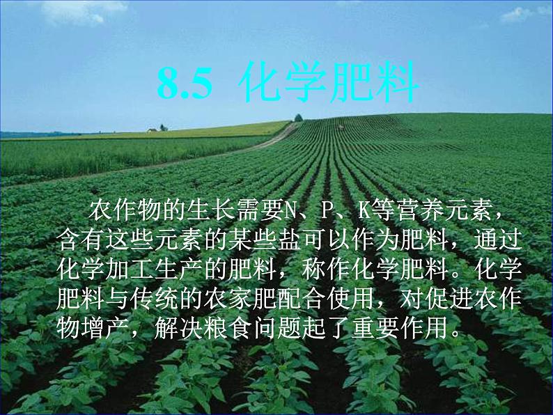 粤教初中化学九下《8.5 化学肥料》PPT课件 (5)第1页