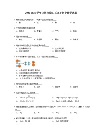 2020-2021学年上海市徐汇区九下期中化学试卷
