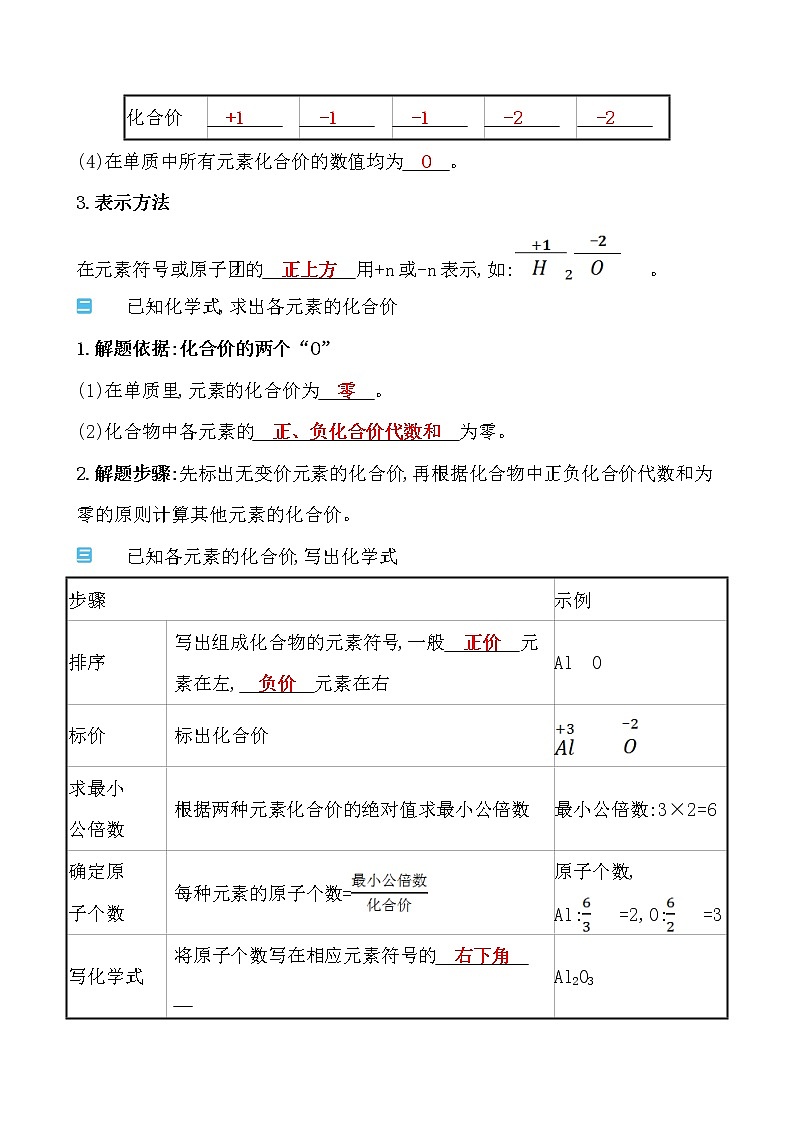 第四单元 第二节 物质组成的表示 导学案 2021-2022鲁教版化学九年级上册02