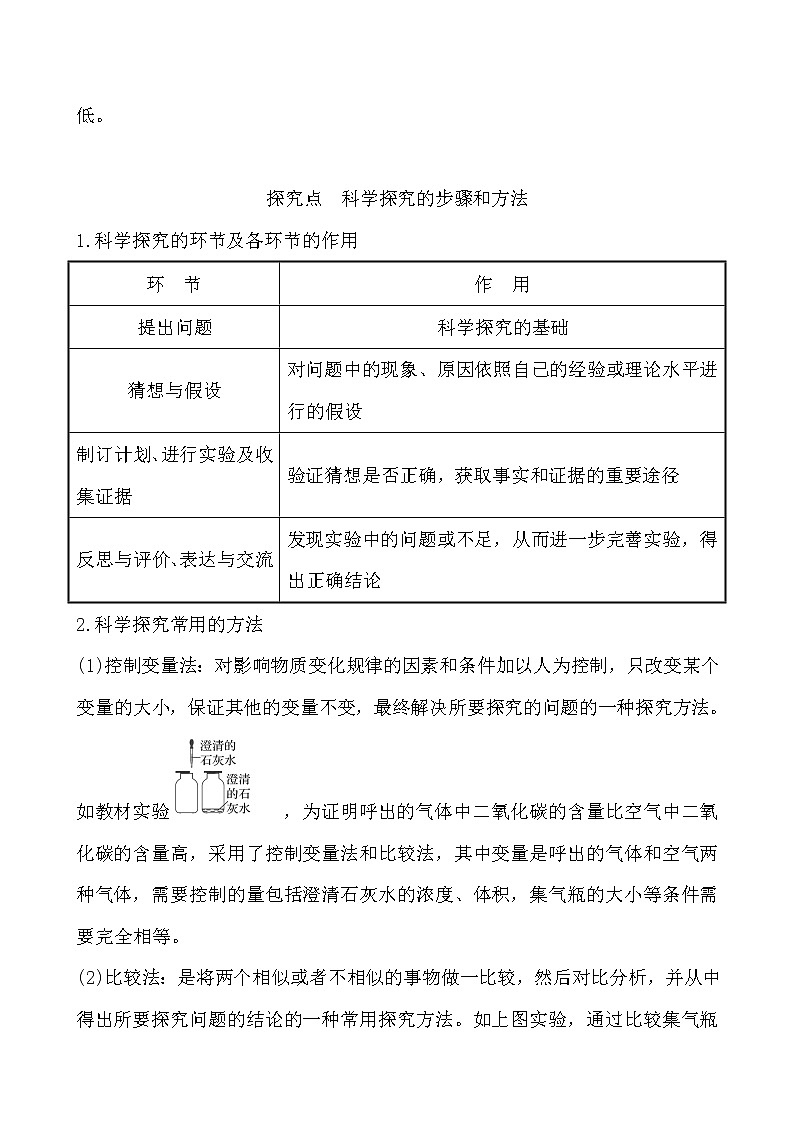 第一单元 课题2 化学是一门以实验为基础的科学导学案 2021-2022人教版化学九年级上册(教师版)第3页