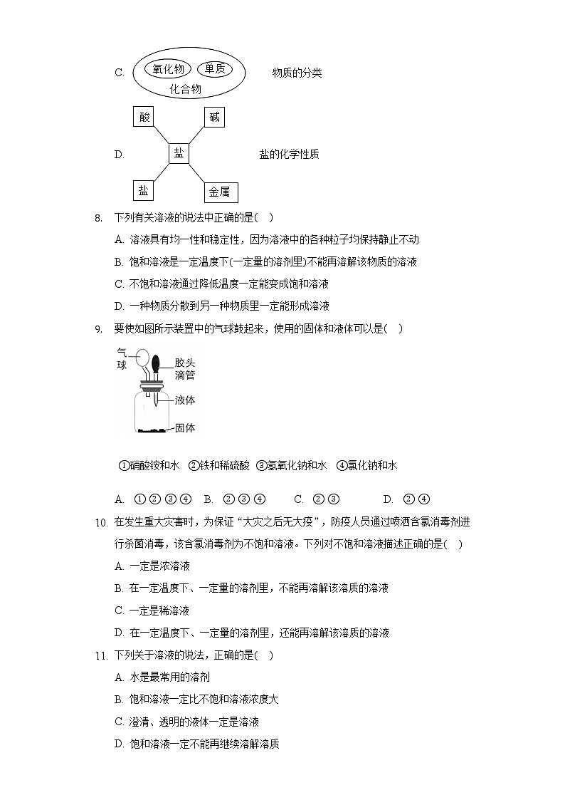 3.1溶液的形成 同步练习 鲁教版初中化学九年级上册03